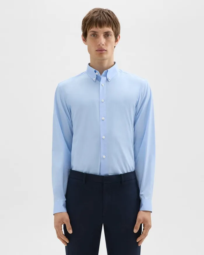 Men Shirts Theory Hugh Shirt In Cotton Olympic