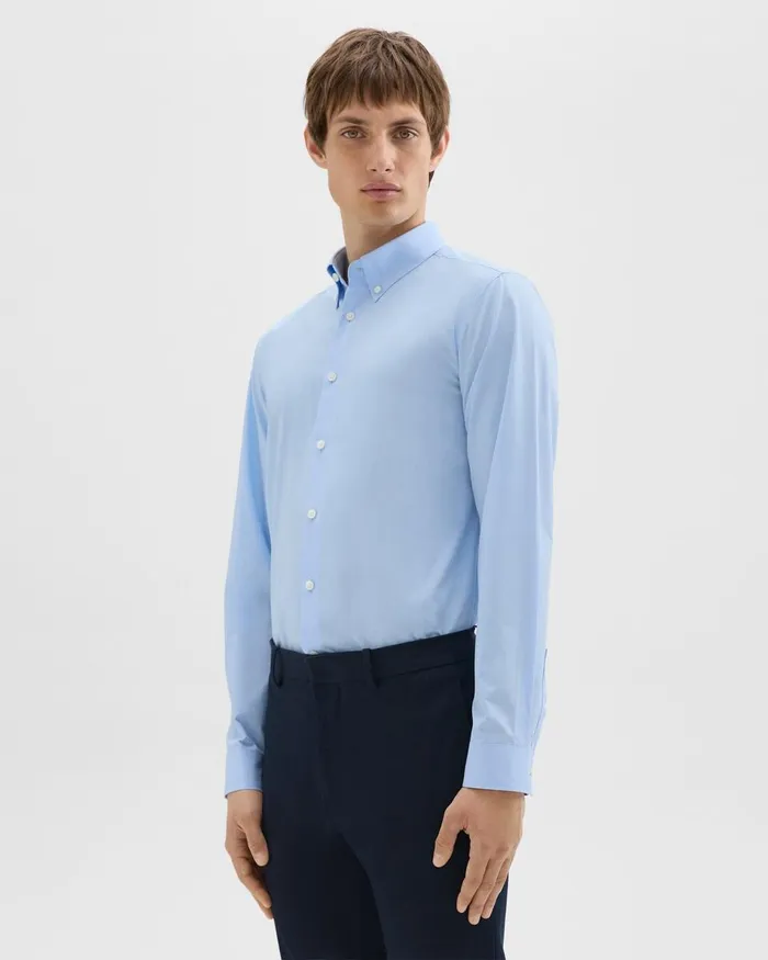 Men Shirts Theory Hugh Shirt In Cotton Olympic