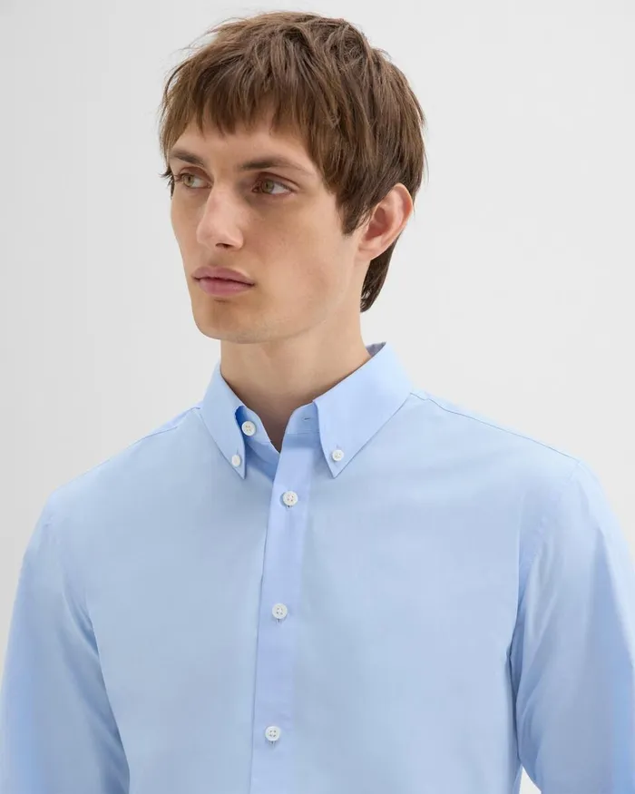 Men Shirts Theory Hugh Shirt In Cotton Olympic