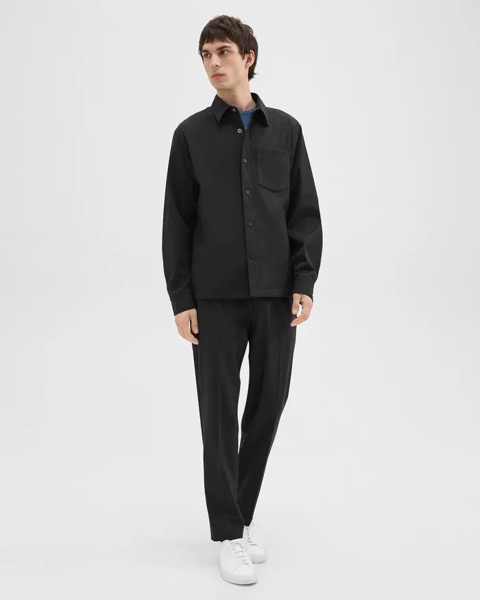 Men Shirts Theory Shirt Jacket In Neoteric Black