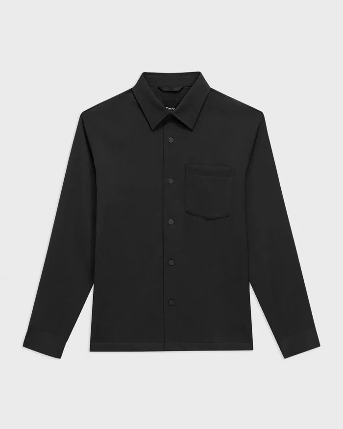 Men Shirts Theory Shirt Jacket In Neoteric Black