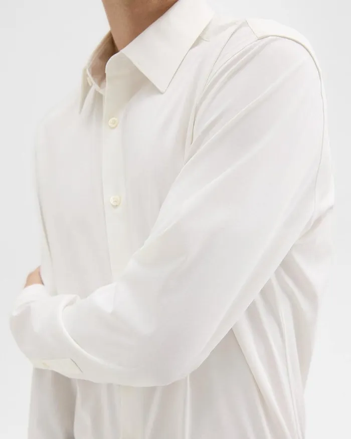 Men Shirts Theory Sylvain Shirt In Structure Knit White