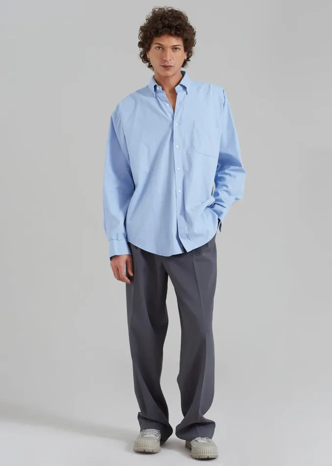 Men Sinclair Shirt 8211 Sky Blue The Frankie Shop Tops