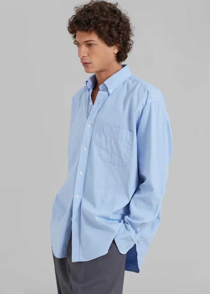 Men Sinclair Shirt 8211 Sky Blue The Frankie Shop Tops
