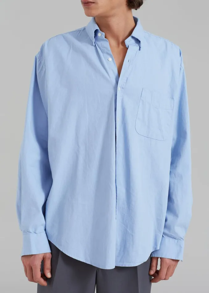 Men Sinclair Shirt 8211 Sky Blue The Frankie Shop Tops