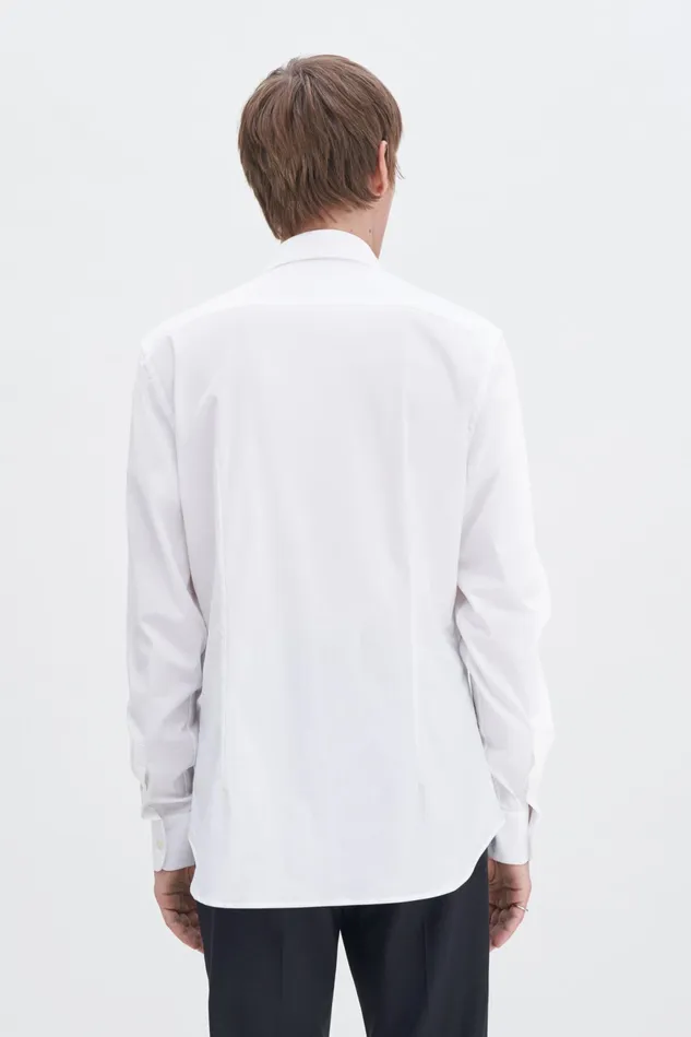 Men Slim Cotton Stretch Shirt White Filippa K Shirts