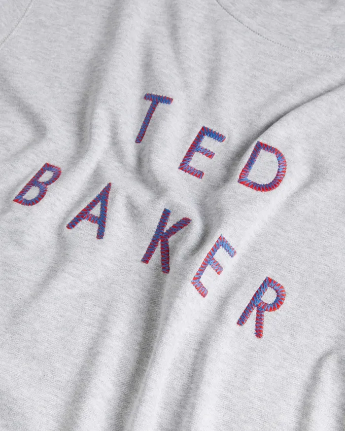Men SONICS 8211 Long Sleeve Branded Jumper Greymarl Ted Baker Tops Men SONICS 8211 Long Sleeve Branded Jumper Greymarl Ted Baker Tops