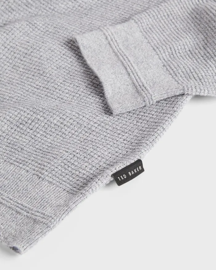 Men STAYLAY 8211 Textured Crew Neck Jumper Greymarl Ted Baker Jumpers and Knitwear