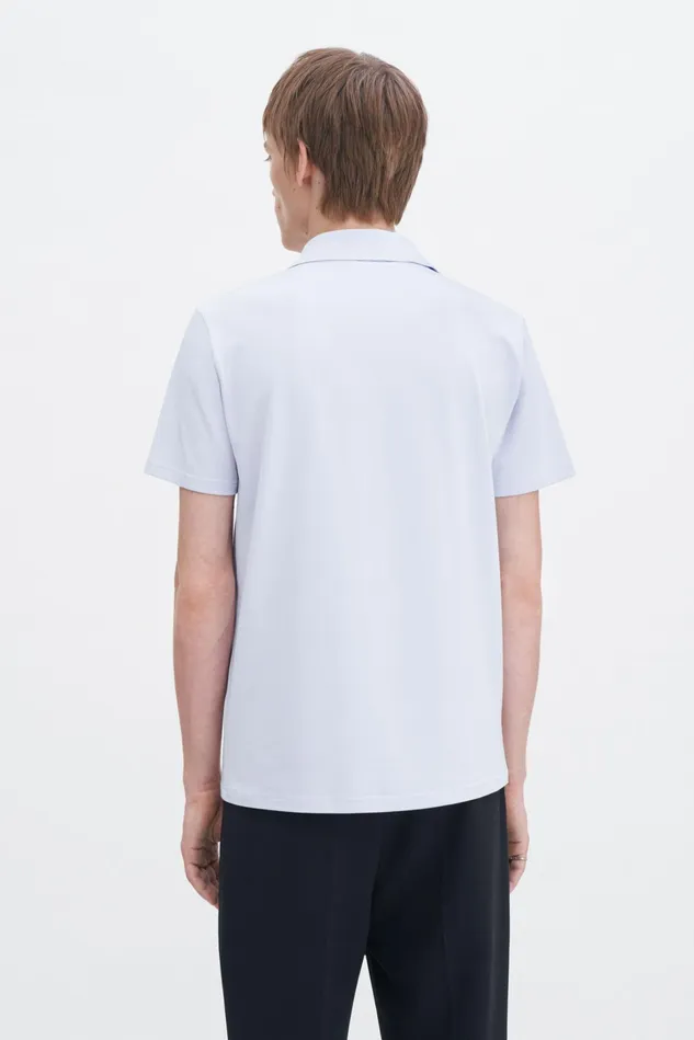 Men Stretch Cotton Polo TShirt Mist Blue Filippa K TShirts