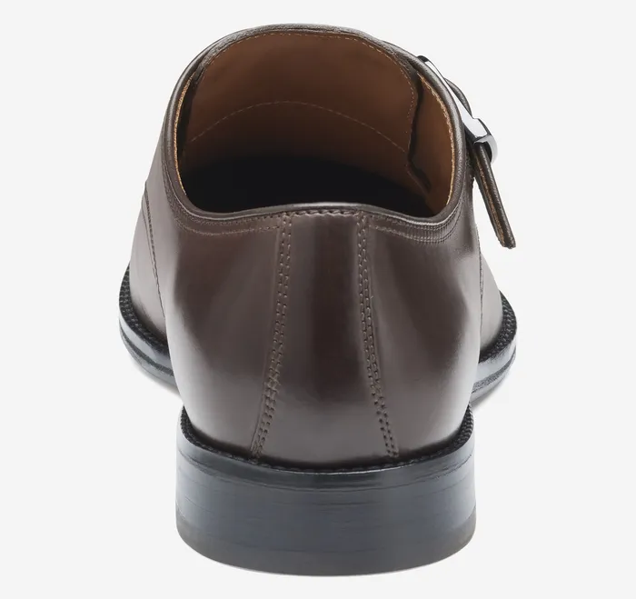 Men Sullivan SingleBuckle Monk Mahogany Italian Calfskin SlipOns and Loafers Johnston and Murphy