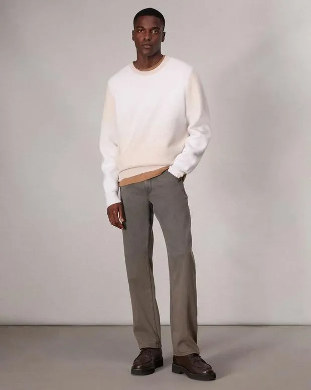Men Sweaters Rag and Bone Downing Crewneck Sweater Ivory Multi