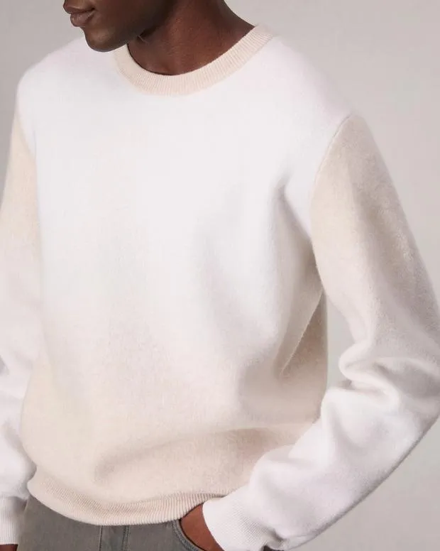 Men Sweaters Rag and Bone Downing Crewneck Sweater Ivory Multi