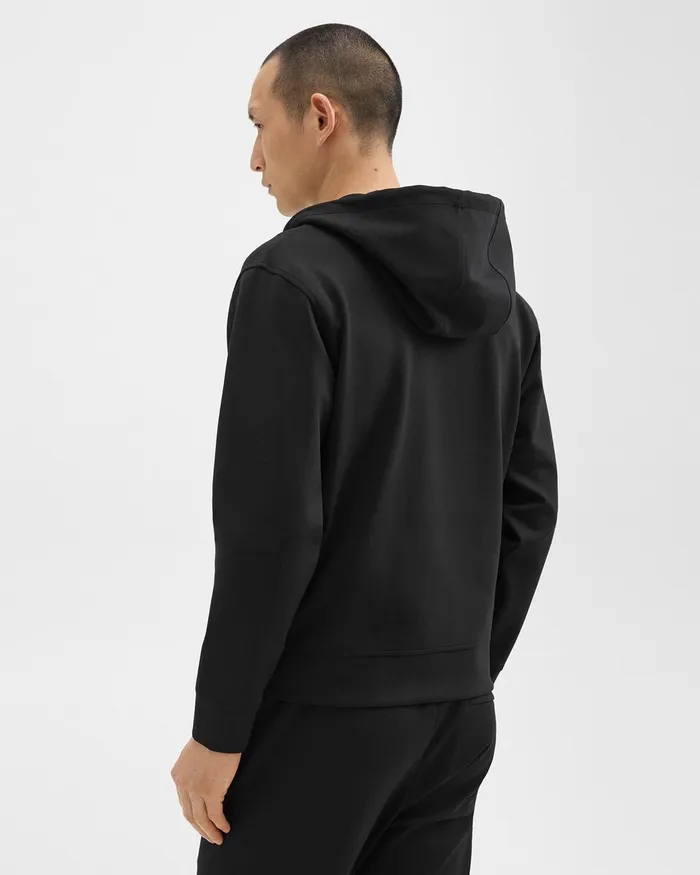 Men Sweatshirts Hoodies Theory ZipUp Hoodie In Scuba Black
