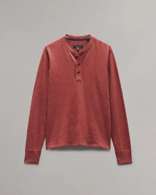 Men TShirts and Henleys Rag and Bone Classic Flame Henley Maroon