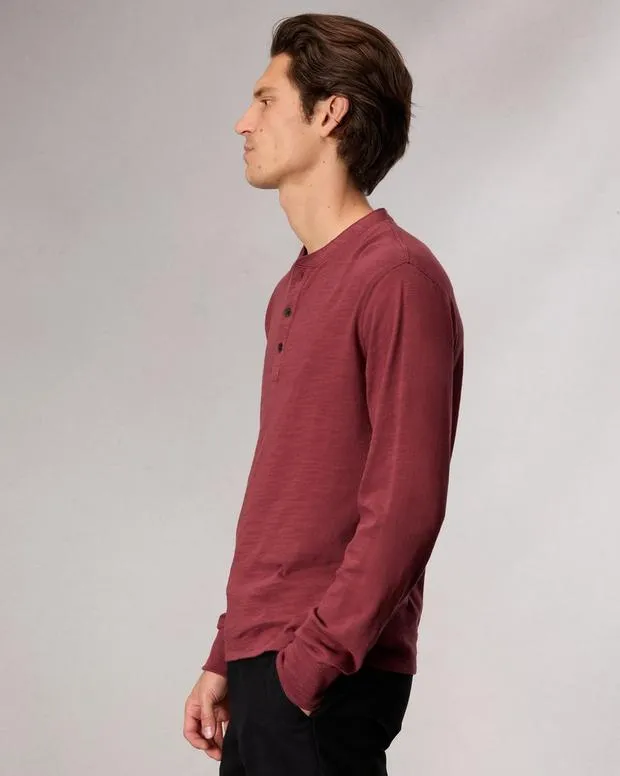 Men TShirts and Henleys Rag and Bone Classic Flame Henley Maroon
