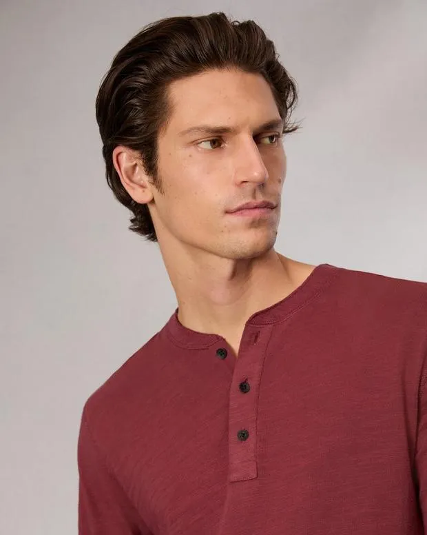 Men TShirts and Henleys Rag and Bone Classic Flame Henley Maroon