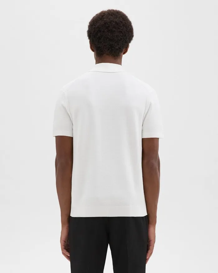 Men TShirts Polos Theory Goris Polo Shirt In Piqueacute Light Bilen White