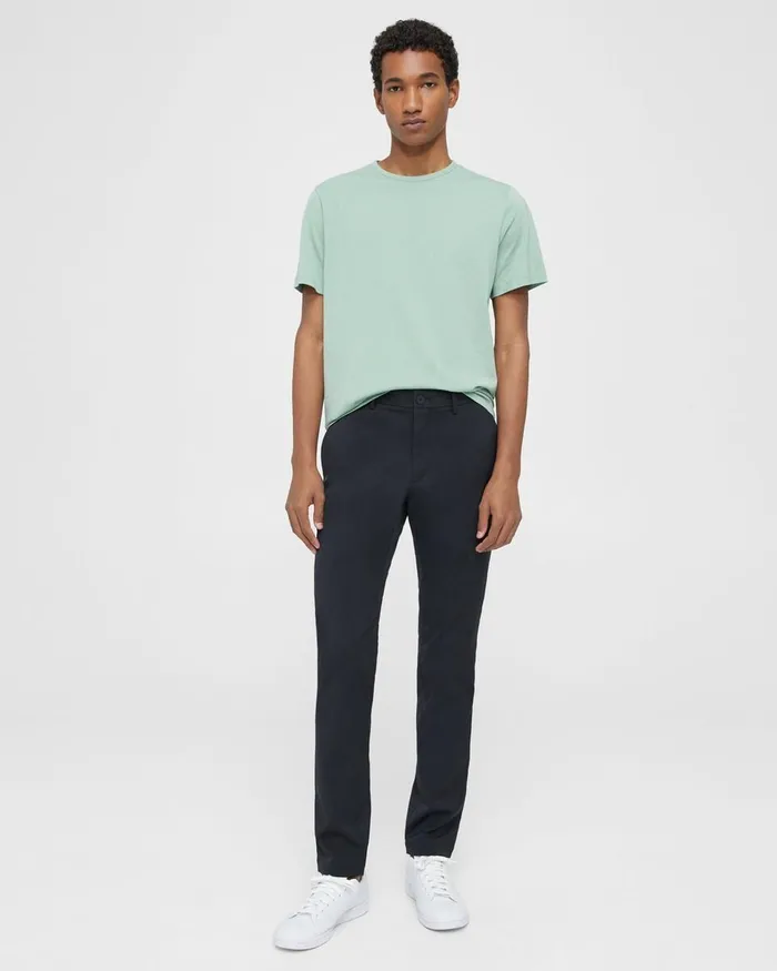 Men TShirts Polos Theory Precise Tee In Pima Cotton Jersey Blue Surf
