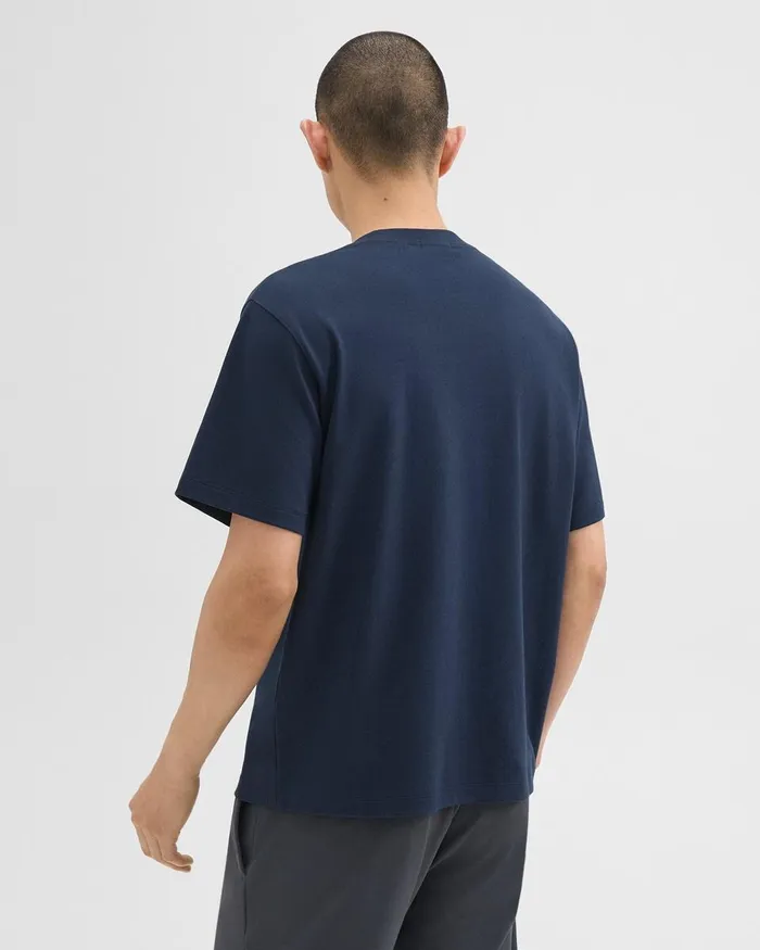 Men TShirts Polos Theory Relaxed Tee In Cotton Jersey Baltic