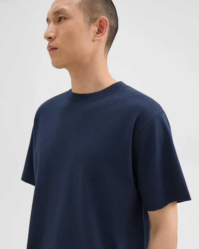 Men TShirts Polos Theory Relaxed Tee In Cotton Jersey Baltic