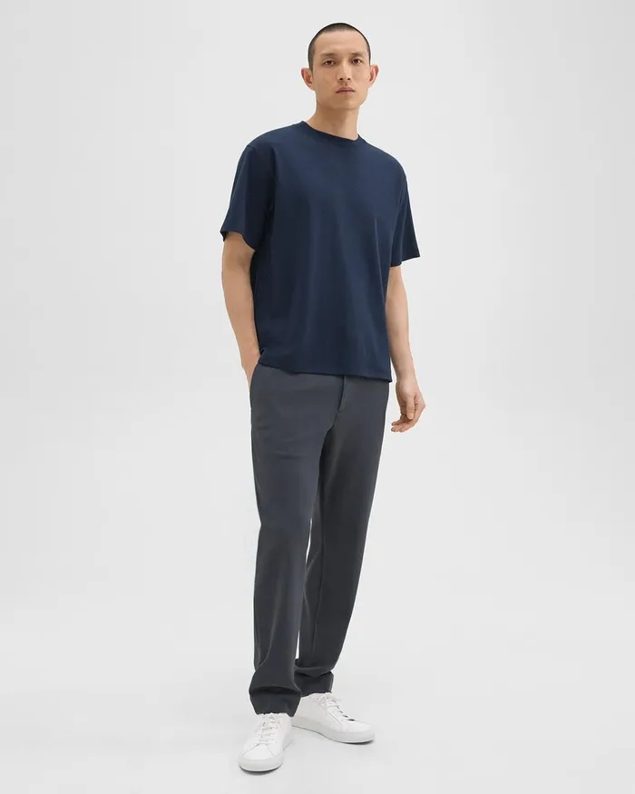 Men TShirts Polos Theory Relaxed Tee In Cotton Jersey Baltic