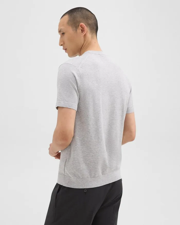 Men TShirts Polos Theory Sarior Tee In Light Bilen Silver Heather