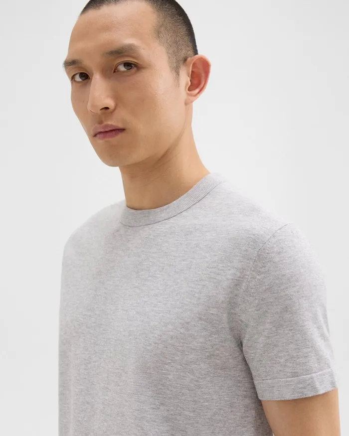 Men TShirts Polos Theory Sarior Tee In Light Bilen Silver Heather