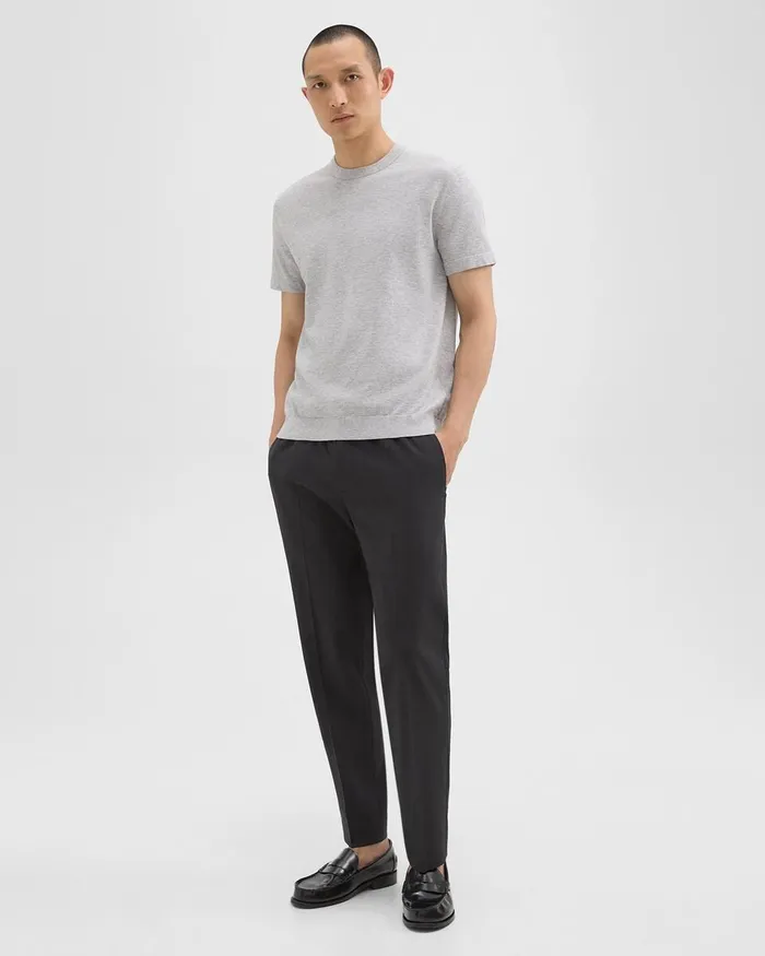Men TShirts Polos Theory Sarior Tee In Light Bilen Silver Heather