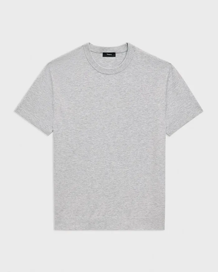 Men TShirts Polos Theory Sarior Tee In Light Bilen Silver Heather