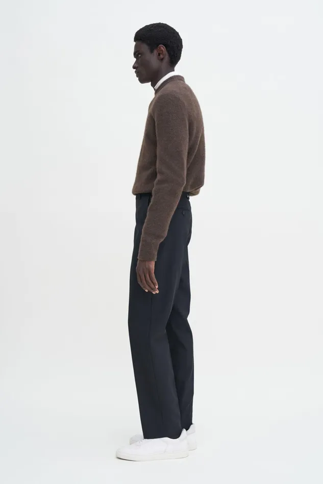 Men Tapered Tailored Trousers Black Filippa K Trousers