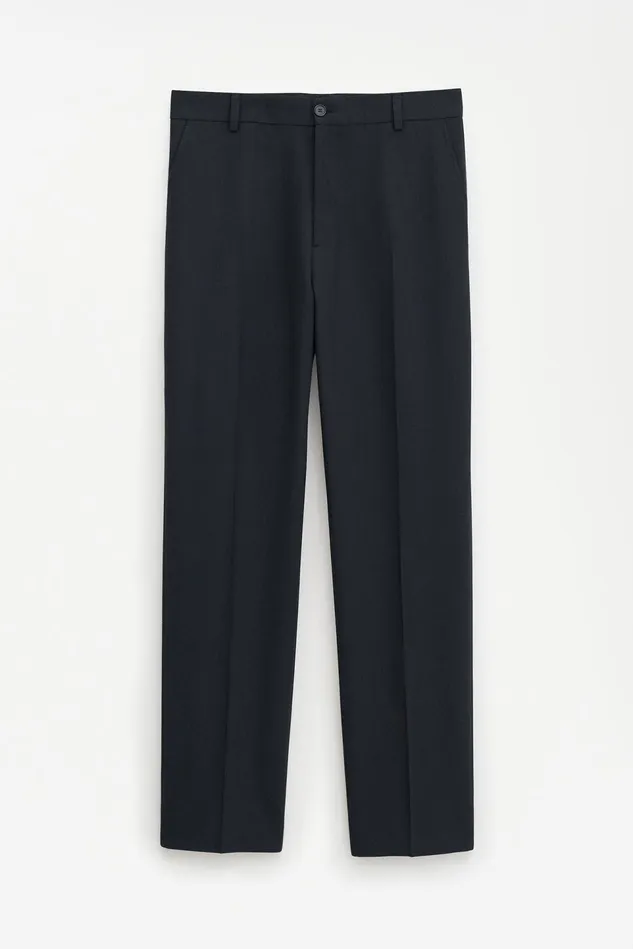 Men Tapered Tailored Trousers Black Filippa K Trousers