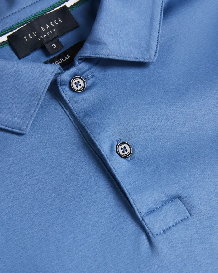 Men TOLER 8211 Long Sleeve Slim Fit Polo Shirt Dark Blue Ted Baker Polo Shirts Men TOLER 8211 Long Sleeve Slim Fit Polo Shirt Dark Blue Ted Baker Polo Shirts