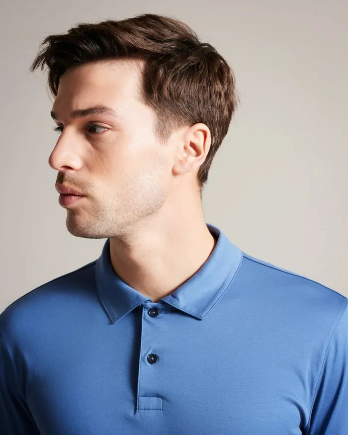 Men TOLER 8211 Long Sleeve Slim Fit Polo Shirt Dark Blue Ted Baker Polo Shirts Men TOLER 8211 Long Sleeve Slim Fit Polo Shirt Dark Blue Ted Baker Polo Shirts