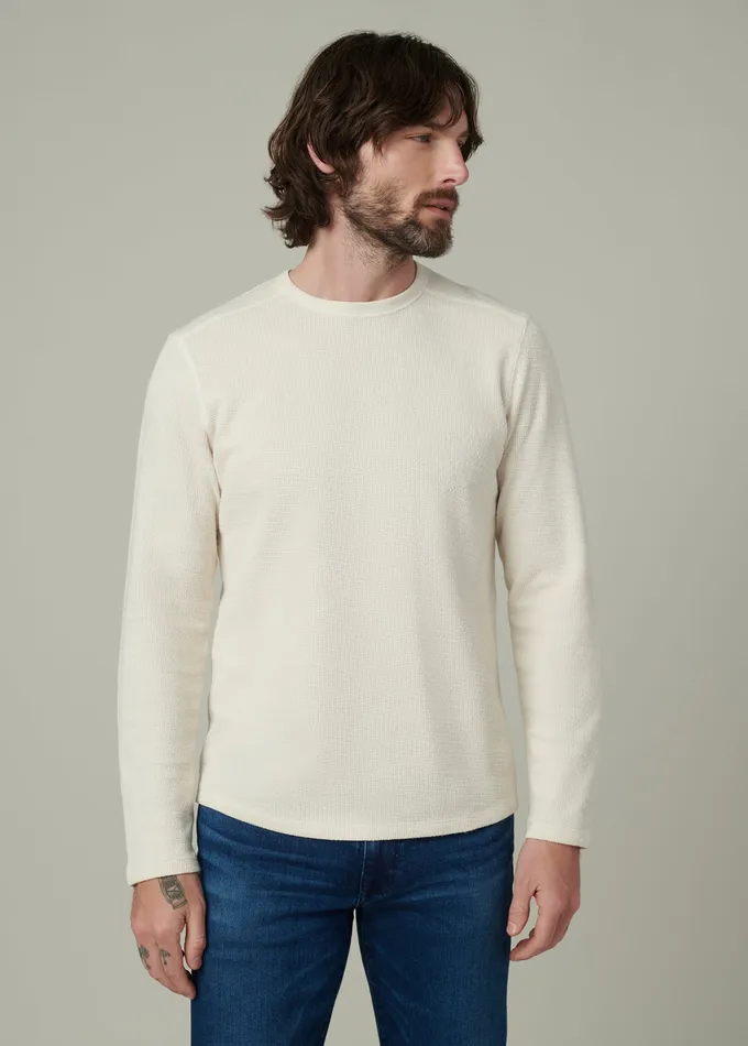 Men Tops Tees Joe8217s Jeans TATE LONG SLEEVE CREWNECK Natural