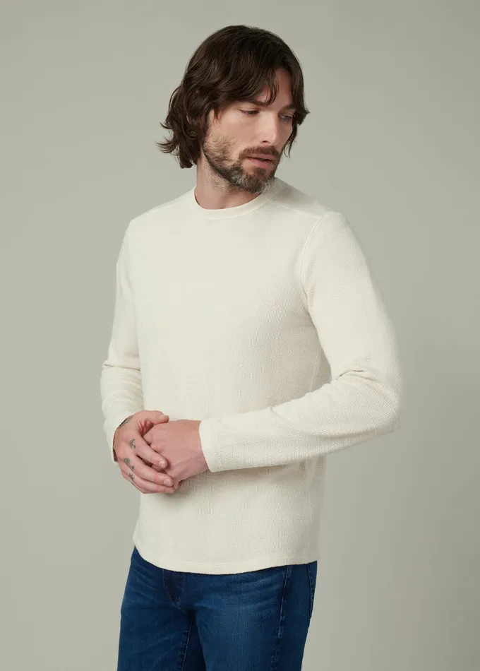 Men Tops Tees Joe8217s Jeans TATE LONG SLEEVE CREWNECK Natural