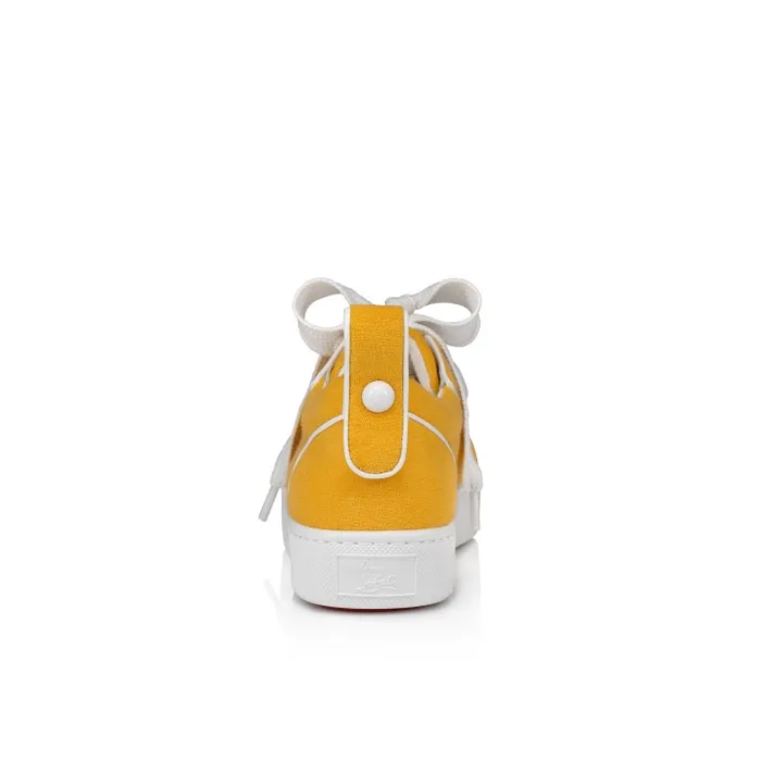 Men Toy Toy Sneakers 8211 Sponge Cotton And Patent Calf Leather 8211 Pollen Christian Louboutin Sneakers
