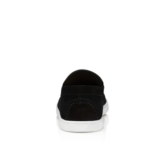 Men Varsiboat Boat Shoes 8211 Leather 8211 Black Christian Louboutin Sneakers