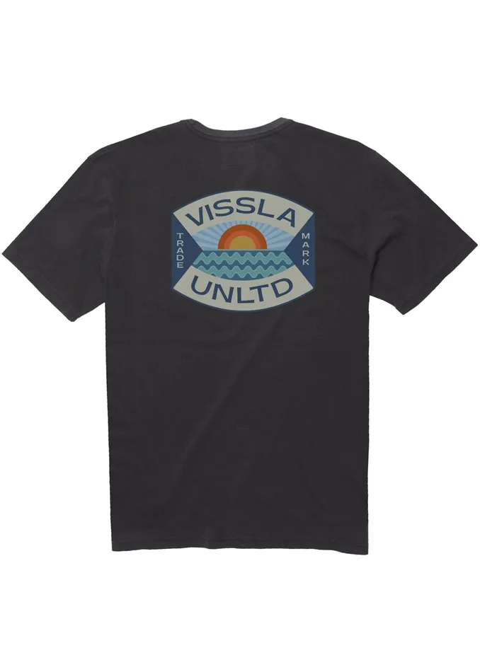 Men Vissla Offshored Ss Pkt Tee Phantom Premium Tees