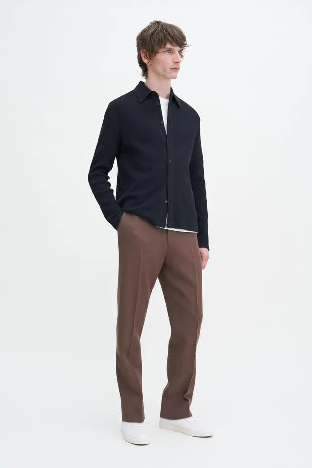 Men Waffle Jersey Shirt Black Filippa K TShirts