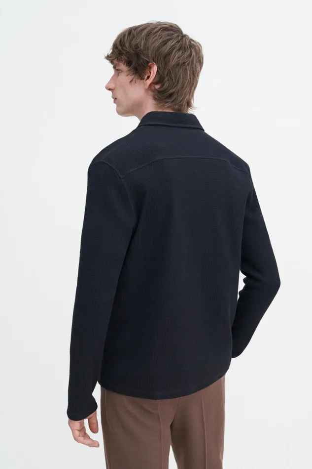 Men Waffle Jersey Shirt Black Filippa K TShirts