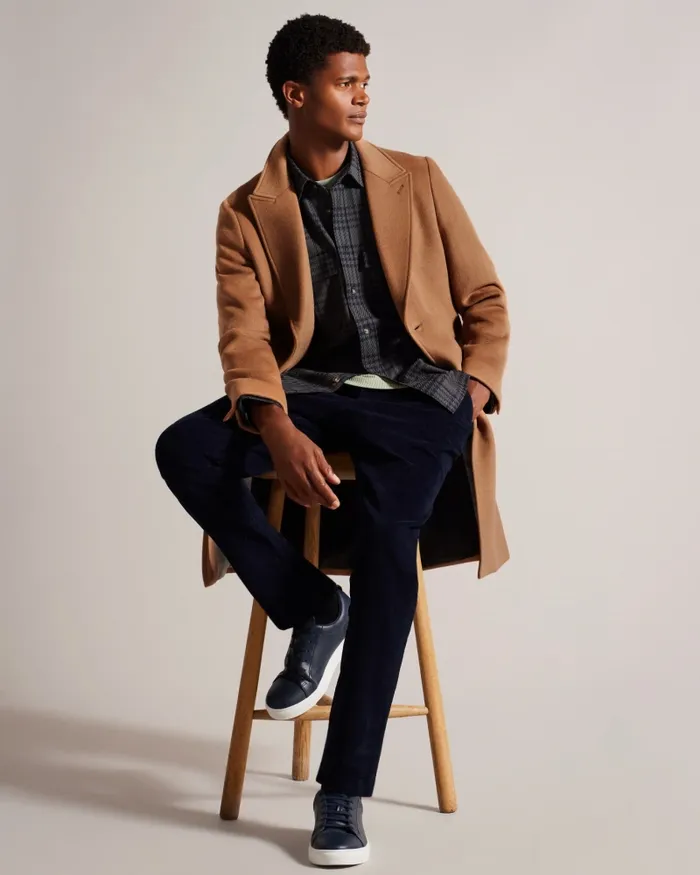 Men WILDING 8211 Wool Blend Overcoat Tan Ted Baker Coats and Jackets Men WILDING 8211 Wool Blend Overcoat Tan Ted Baker Coats and Jackets