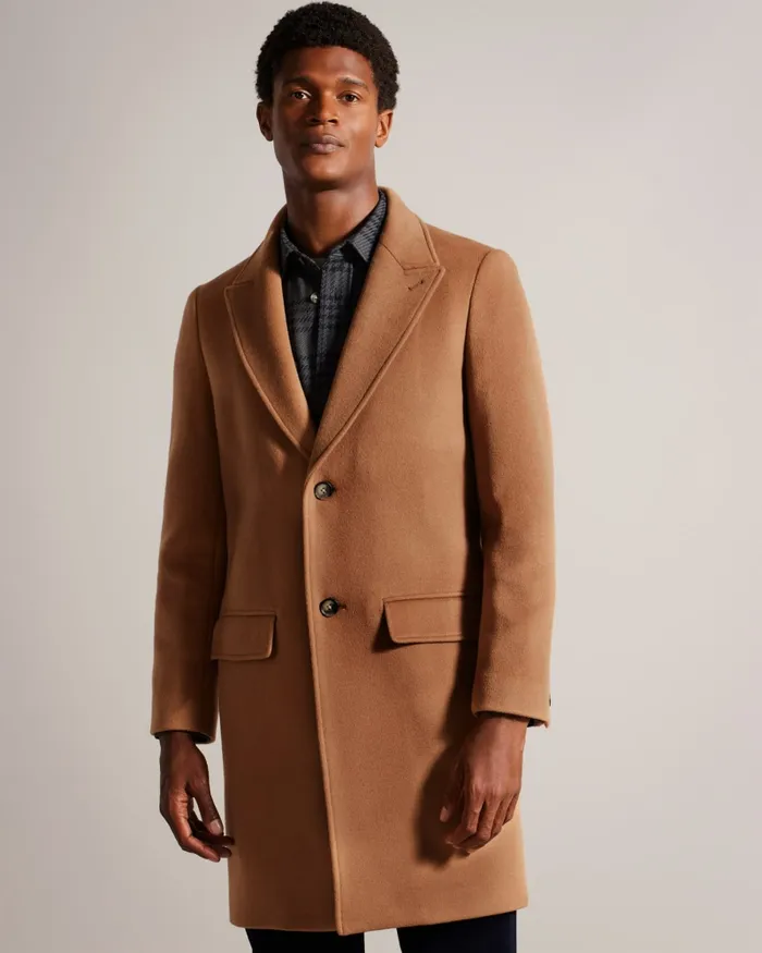 Men WILDING 8211 Wool Blend Overcoat Tan Ted Baker Coats and Jackets Men WILDING 8211 Wool Blend Overcoat Tan Ted Baker Coats and Jackets