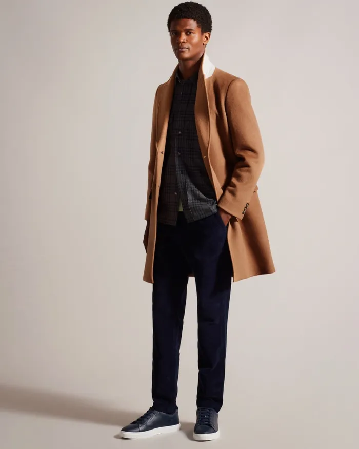Men WILDING 8211 Wool Blend Overcoat Tan Ted Baker Coats and Jackets Men WILDING 8211 Wool Blend Overcoat Tan Ted Baker Coats and Jackets