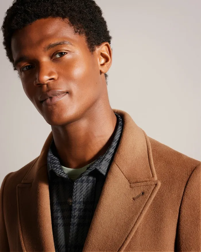 Men WILDING 8211 Wool Blend Overcoat Tan Ted Baker Coats and Jackets Men WILDING 8211 Wool Blend Overcoat Tan Ted Baker Coats and Jackets