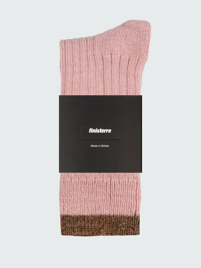 MenWomen Bosun Sock Pink Smokesable Finisterre Socks