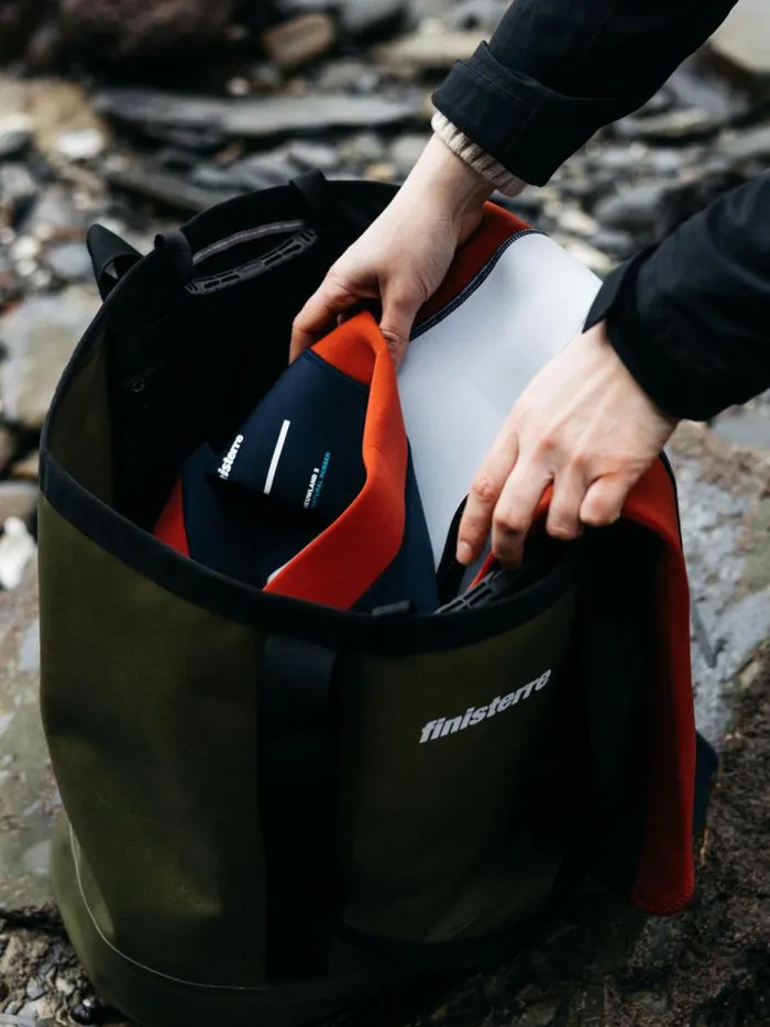 MenWomen Drift 35L Waterproof Tote Bag Olive Finisterre Bags