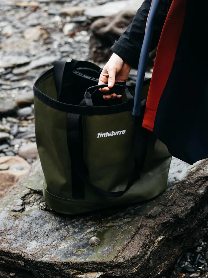 MenWomen Drift 35L Waterproof Tote Bag Olive Finisterre Bags