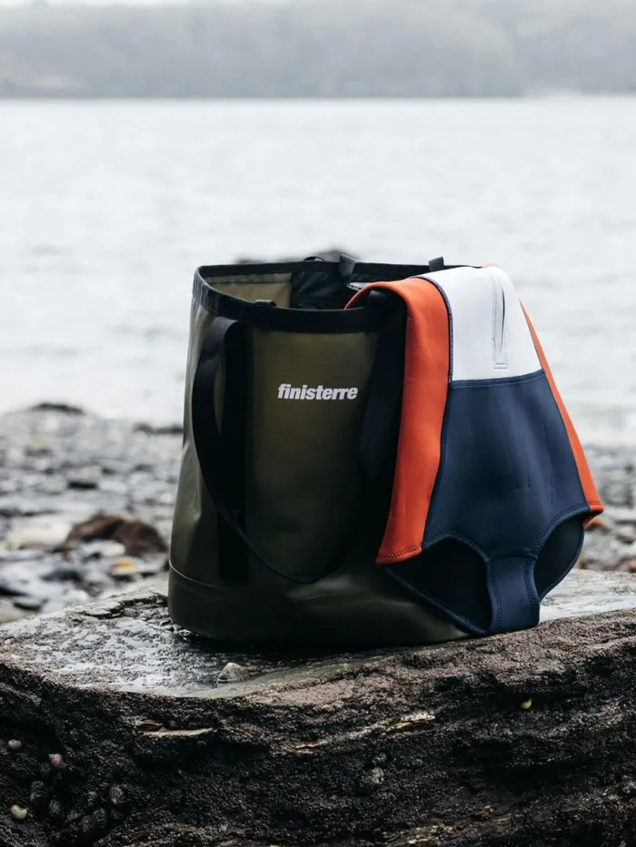MenWomen Drift 35L Waterproof Tote Bag Olive Finisterre Bags