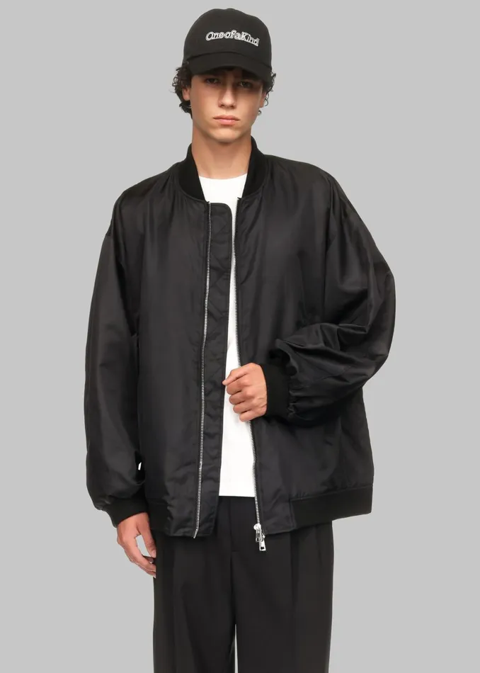 MenWomen Lawrence Bomber Jacket X Barbie 8211 Black The Frankie Shop Outerwear