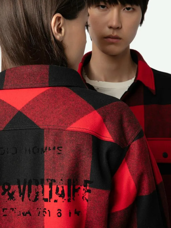 Men Zadig and Voltaire Jackets and Coats Trop Overshirt Crimson Men Zadig and Voltaire Jackets and Coats Trop Overshirt Crimson